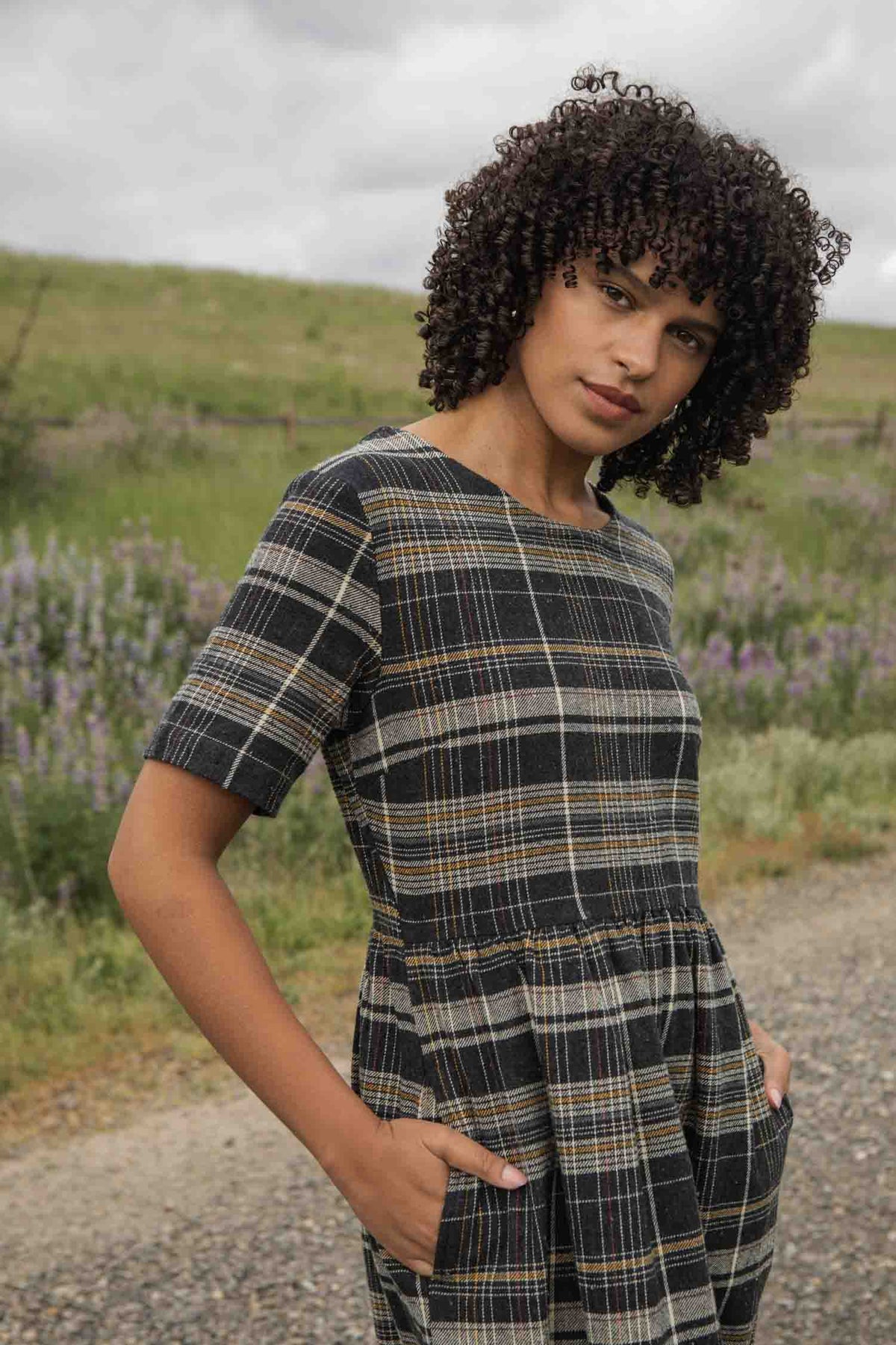 Perry Dress / Volcanic Plaid