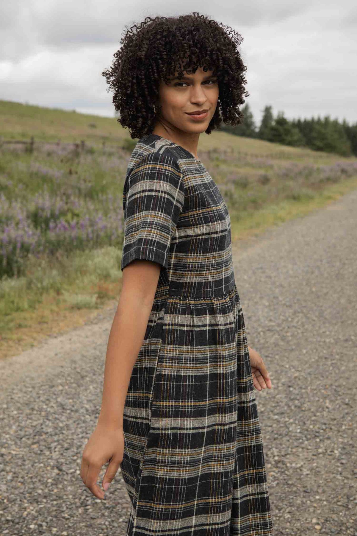 Perry Dress / Volcanic Plaid