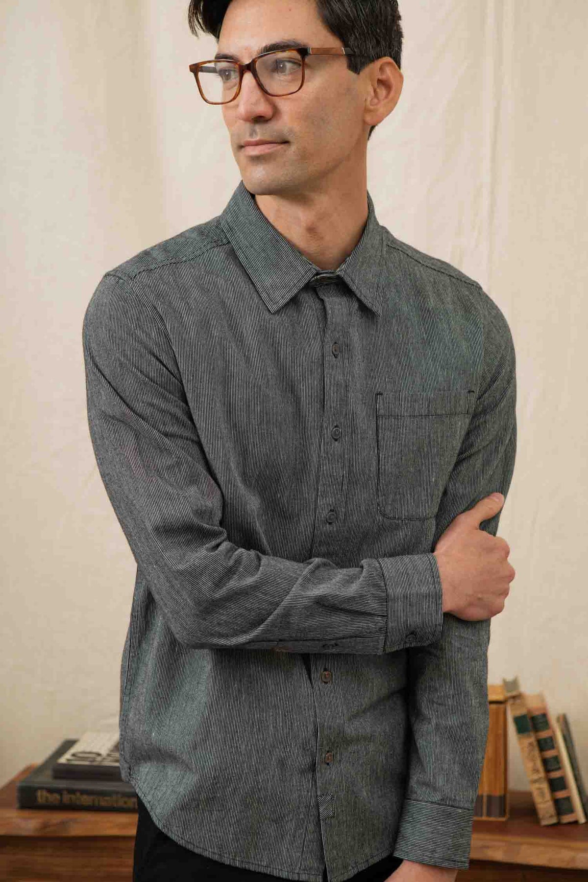 Jude Shirt / Onyx Stripe