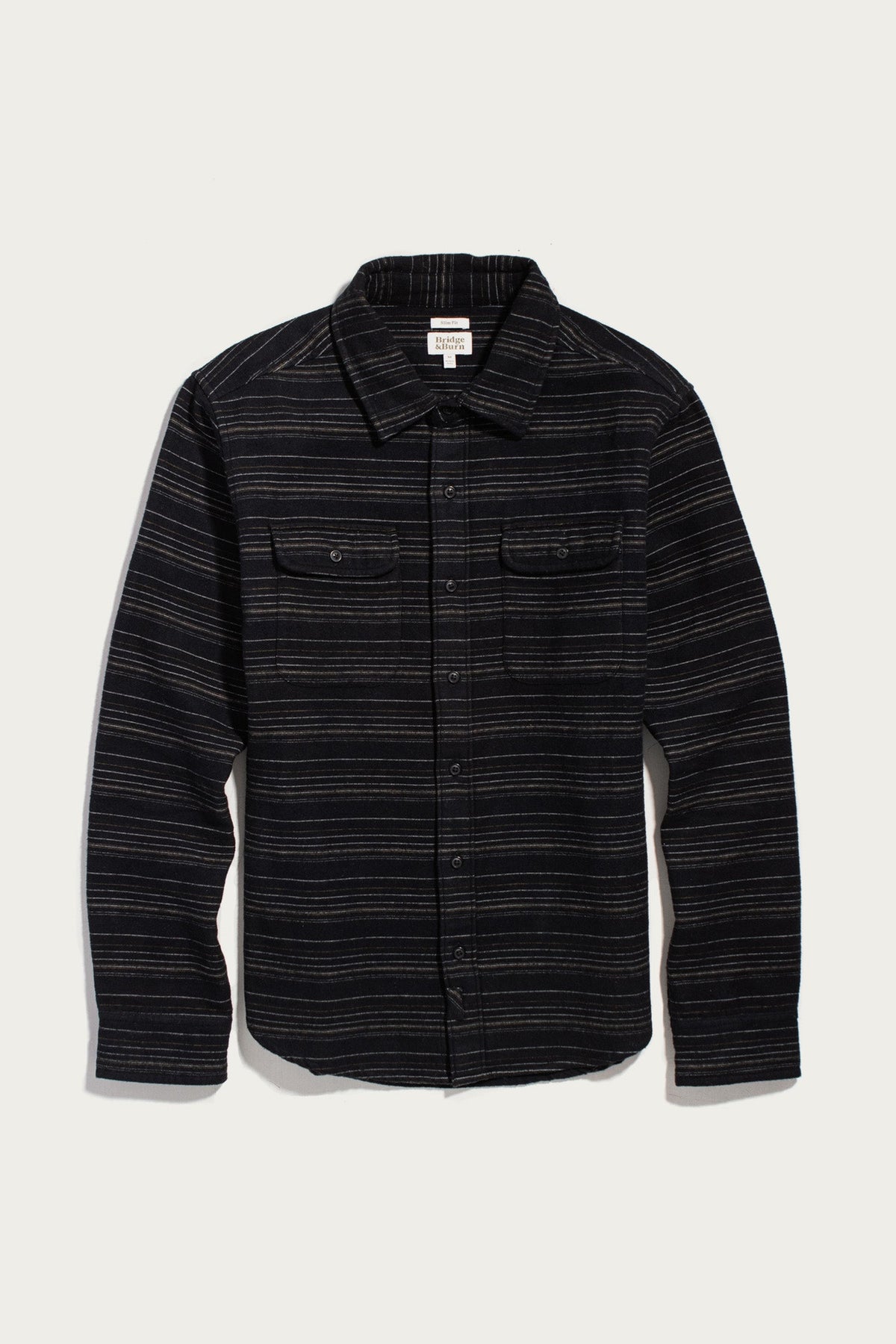 Cole Slim Shirt / Raven Stripe