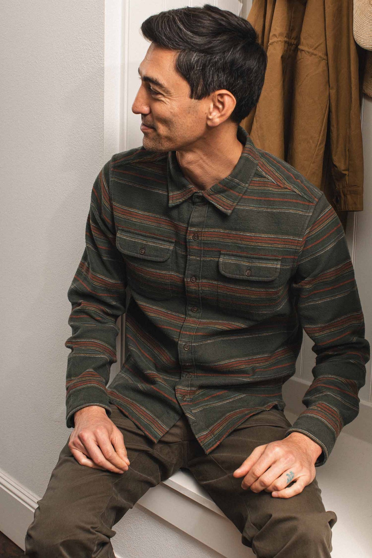 Cole Slim Shirt / Mallard Stripe
