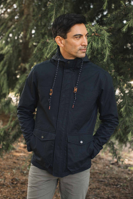 Marshall Jacket / Navy Waxed Canvas