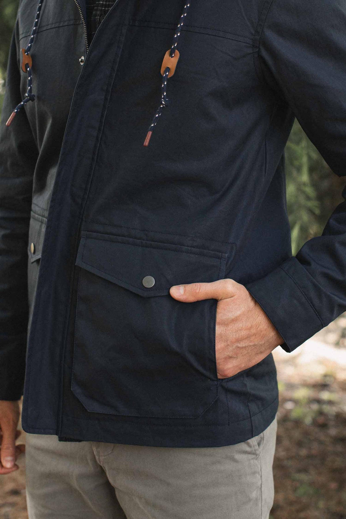 Marshall Jacket / Navy Waxed Canvas