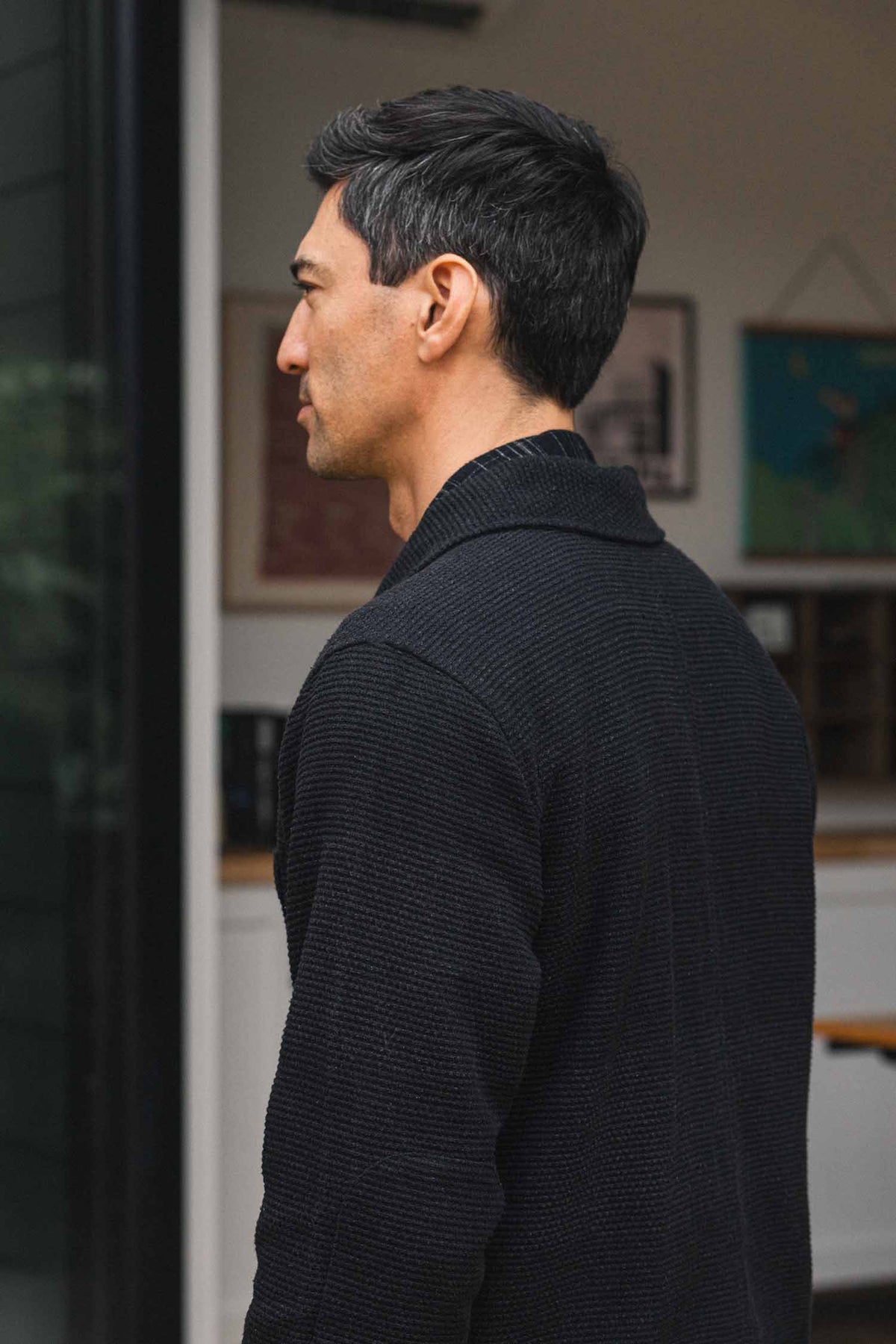 Men's Studio Chore Coat / Washed Black