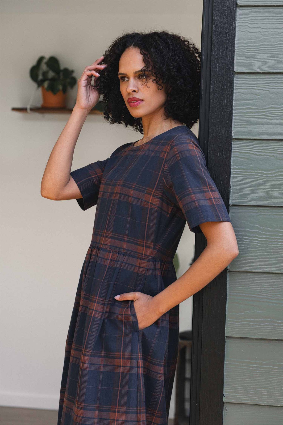 Perry Dress / Cinder Plaid