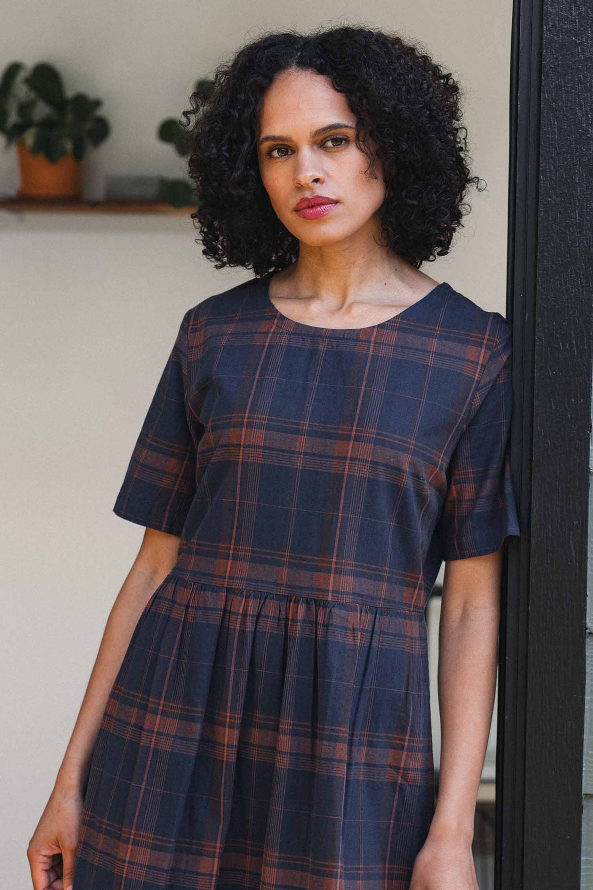 Perry Dress / Cinder Plaid