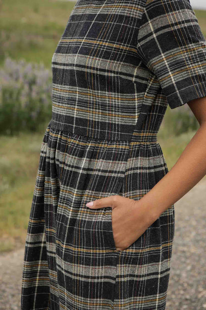 Perry Dress / Volcanic Plaid