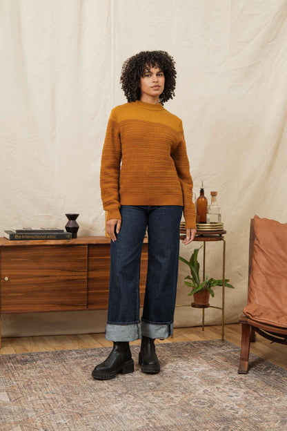Sabine Sweater / Goldenrod Stripe