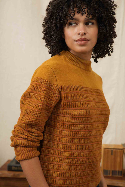 Sabine Sweater / Goldenrod Stripe