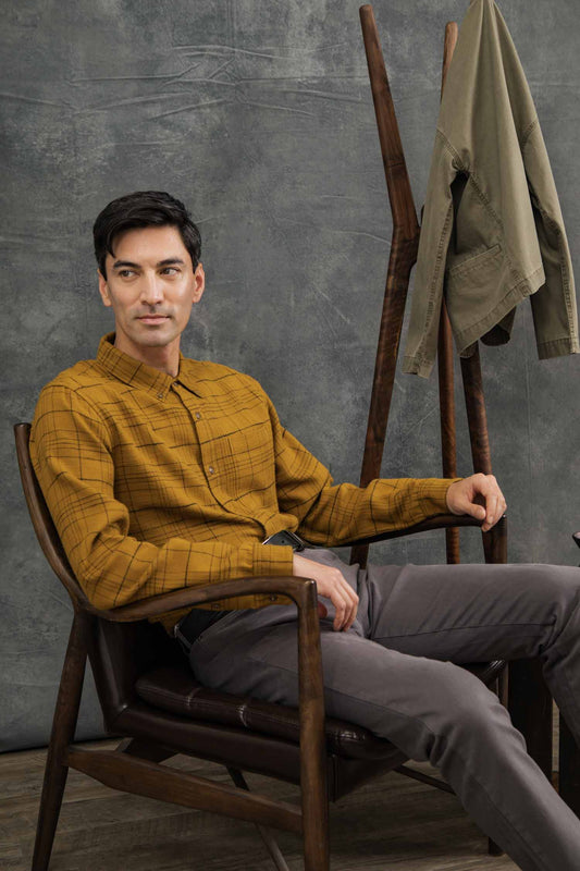 Sutton Slim Shirt / Golden Horizon Plaid