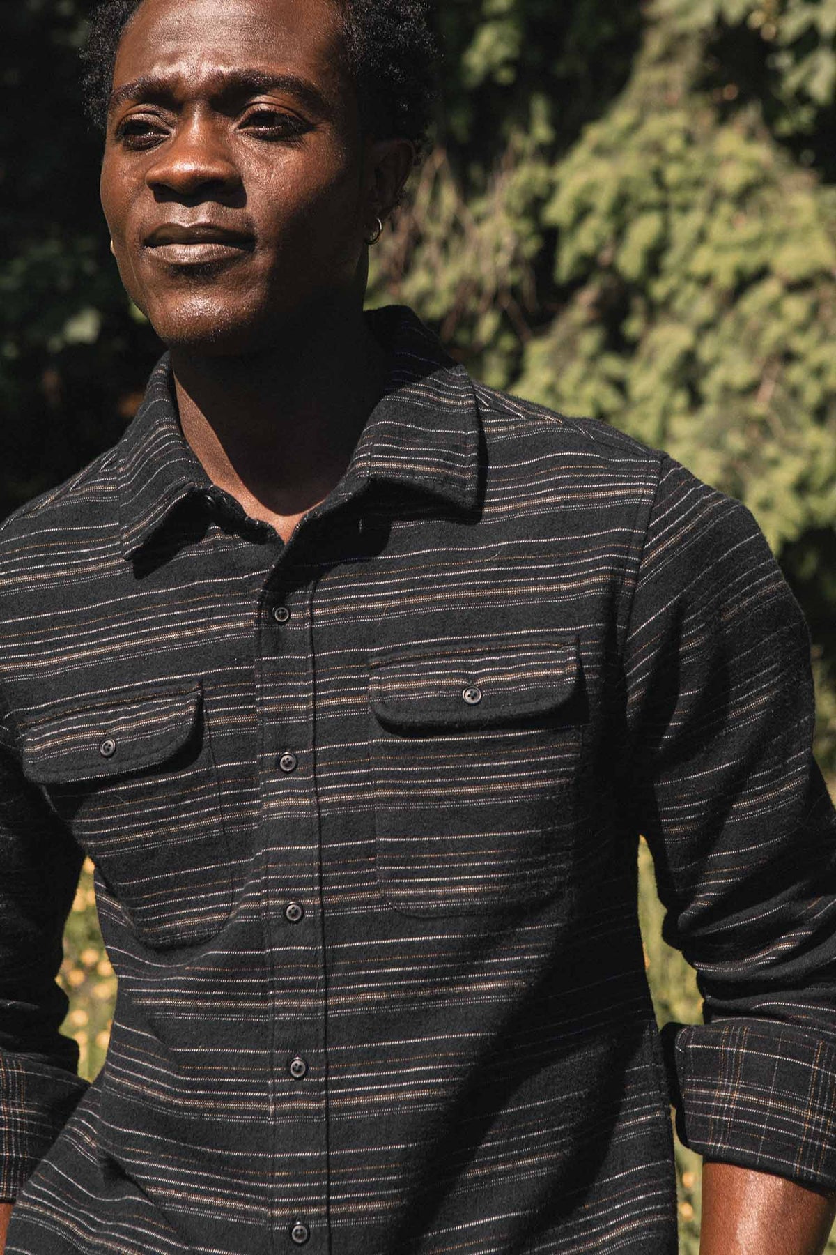 Cole Slim Shirt / Raven Stripe
