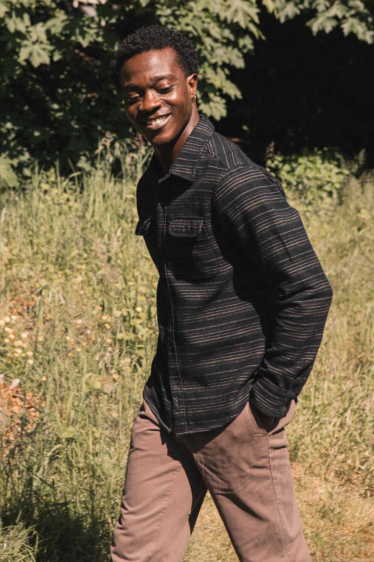 Cole Slim Shirt / Raven Stripe