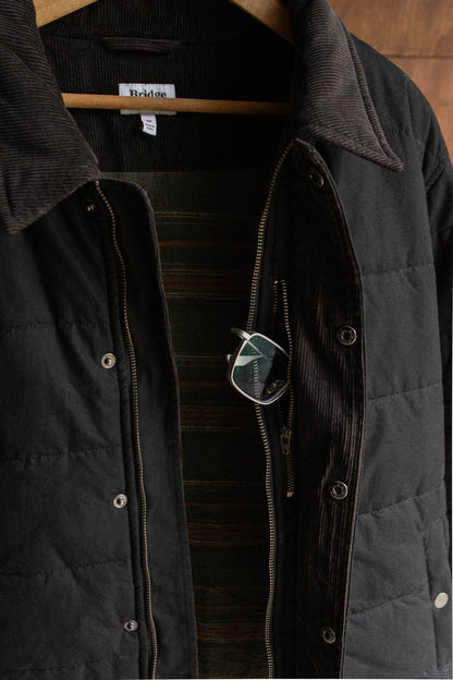 Holman Quilted Jacket / Black Canvas