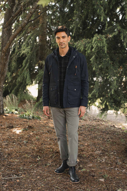 Marshall Jacket / Navy Waxed Canvas