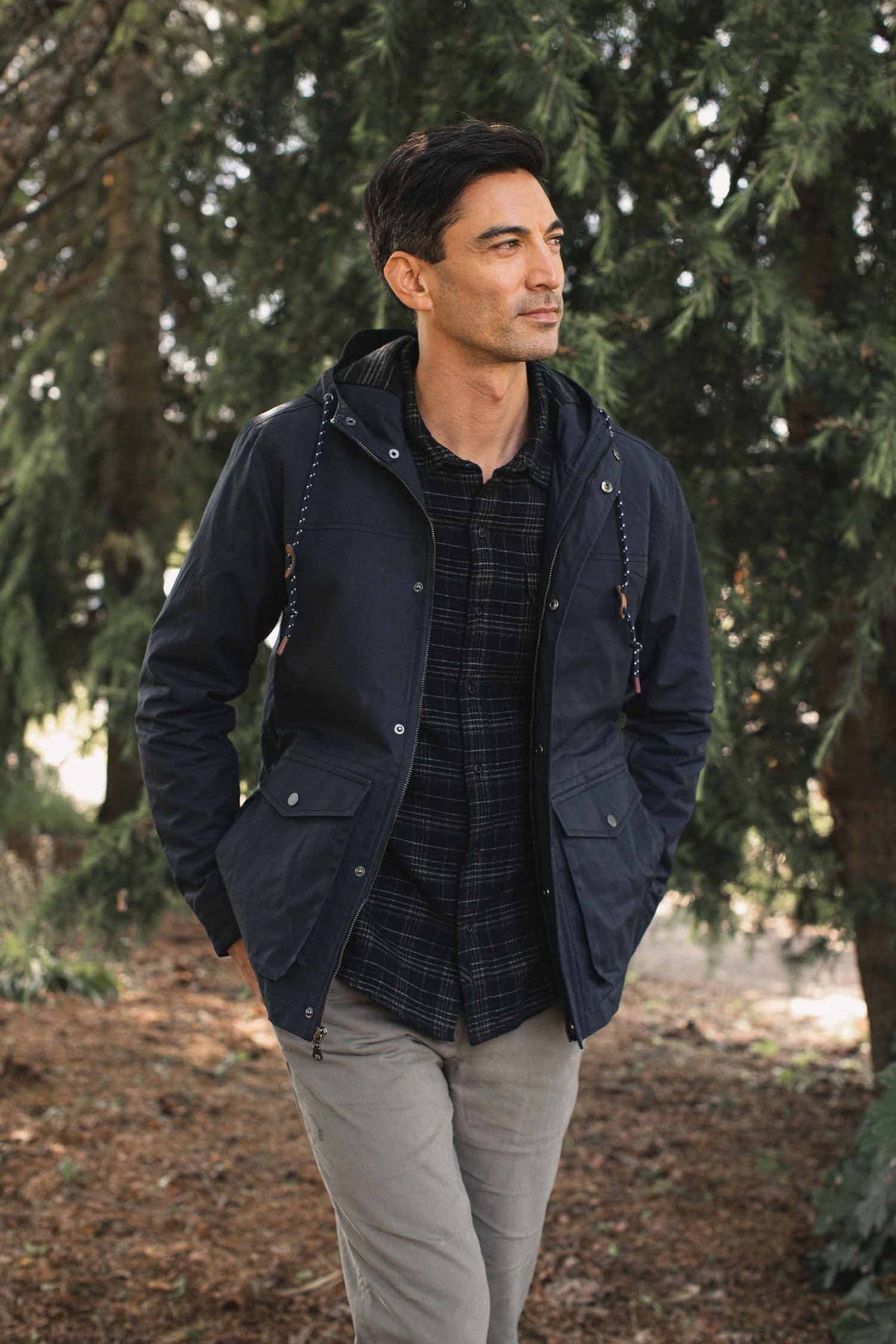 Marshall Jacket / Navy Waxed Canvas