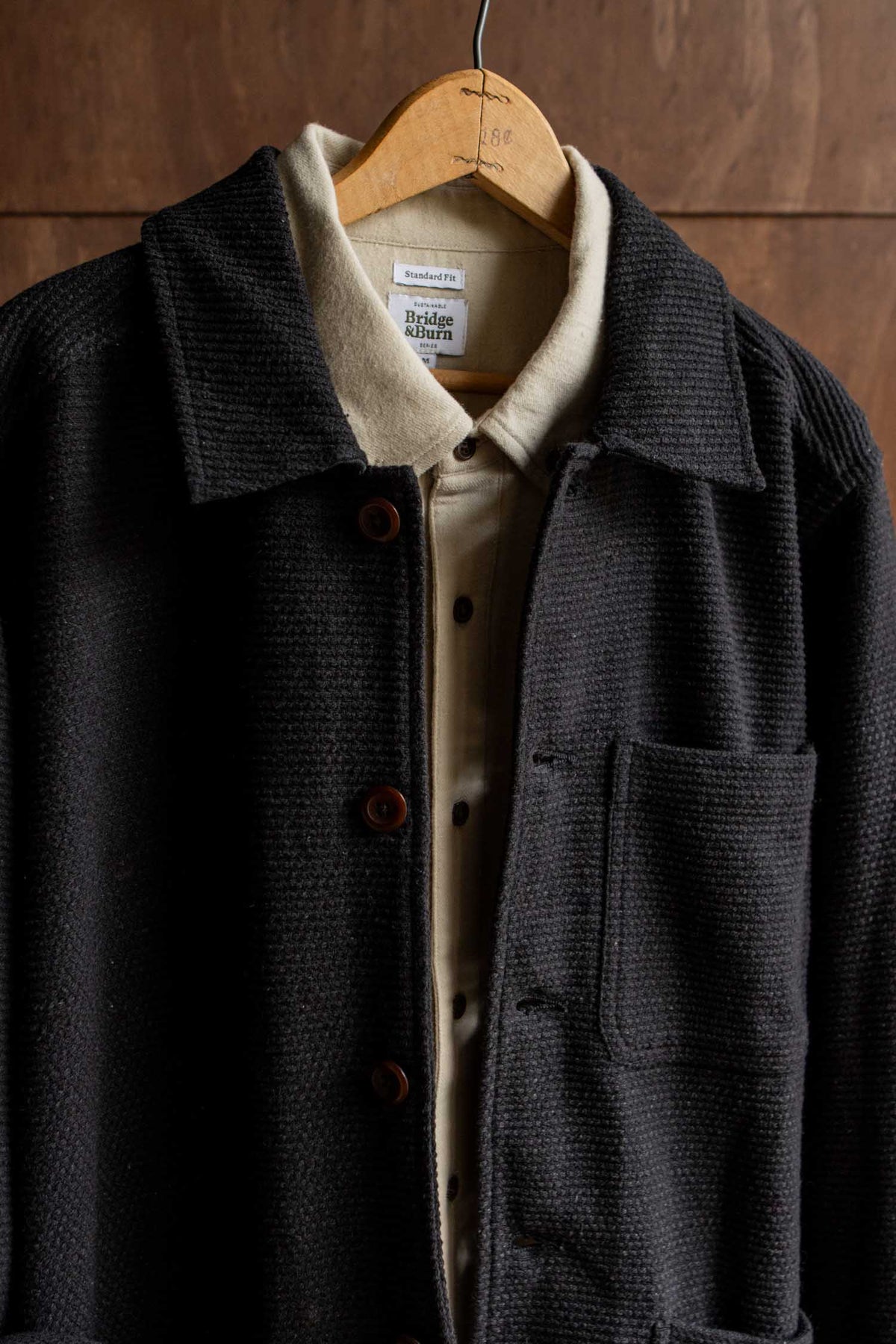 Men's Studio Chore Coat / Washed Black