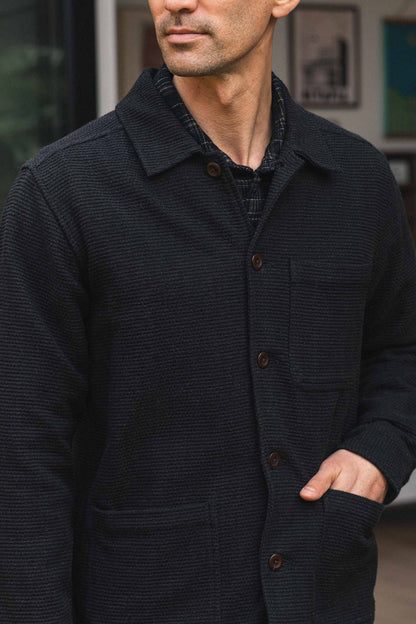 Men's Studio Chore Coat / Washed Black