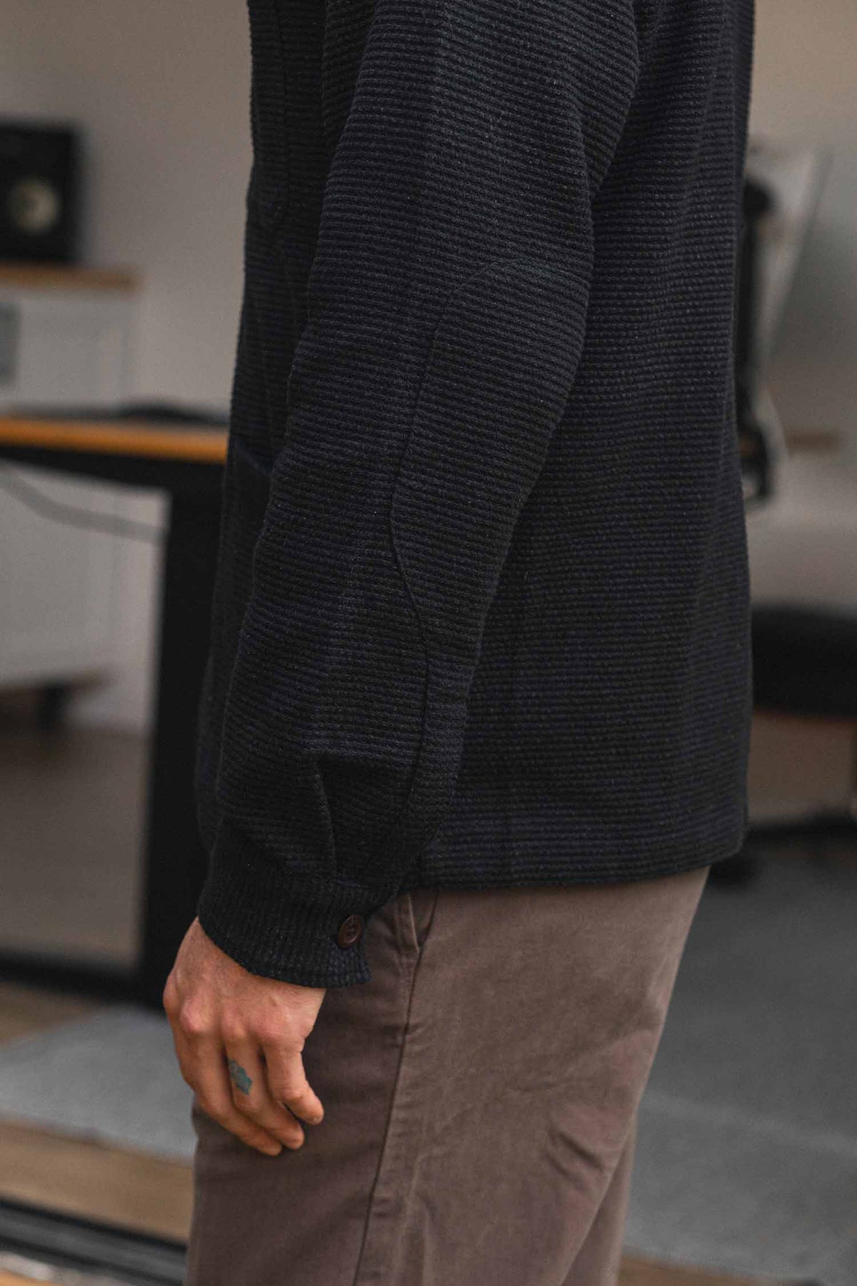 Men's Studio Chore Coat / Washed Black