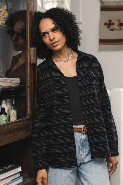 Lenon Shirt / Raven Stripe