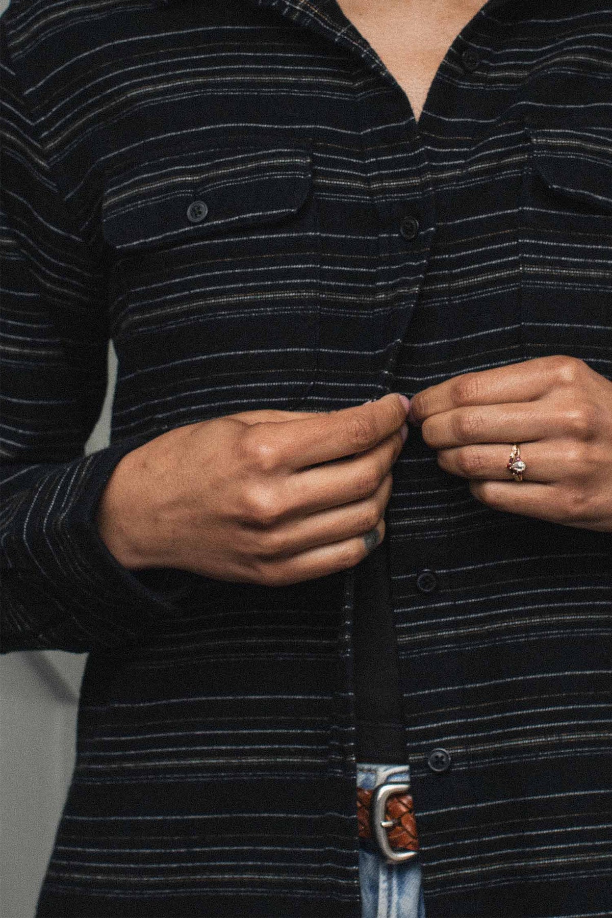 Lenon Shirt / Raven Stripe