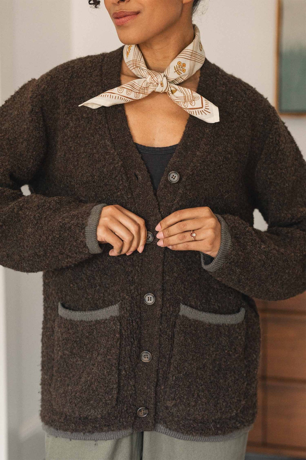 Whit Cardigan / Dark Olive