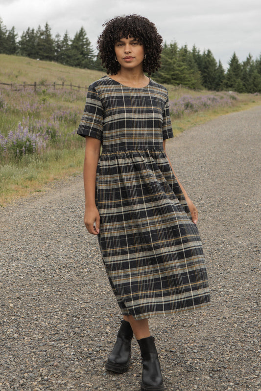 Perry Dress / Volcanic Plaid
